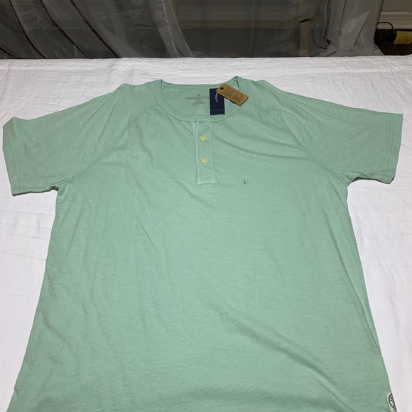 Large American Eagle Washed Green Plain Tee - Picture 2 of 2